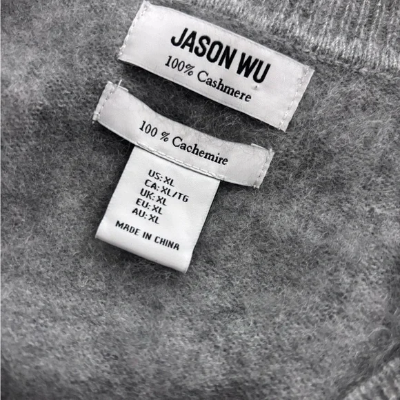 Jason Wu Soft Gray V-Neck Sweater - Picture 9 of 9